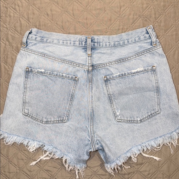 Agolde Light Blue Button-Fly Short - Picture 9 of 12